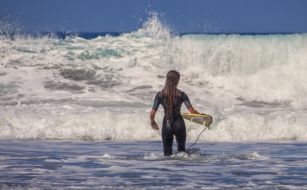 Surfing the waves of Portugal in Peniche